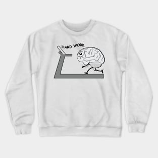 Brain on a Treadmill - Funny Illustration Crewneck Sweatshirt